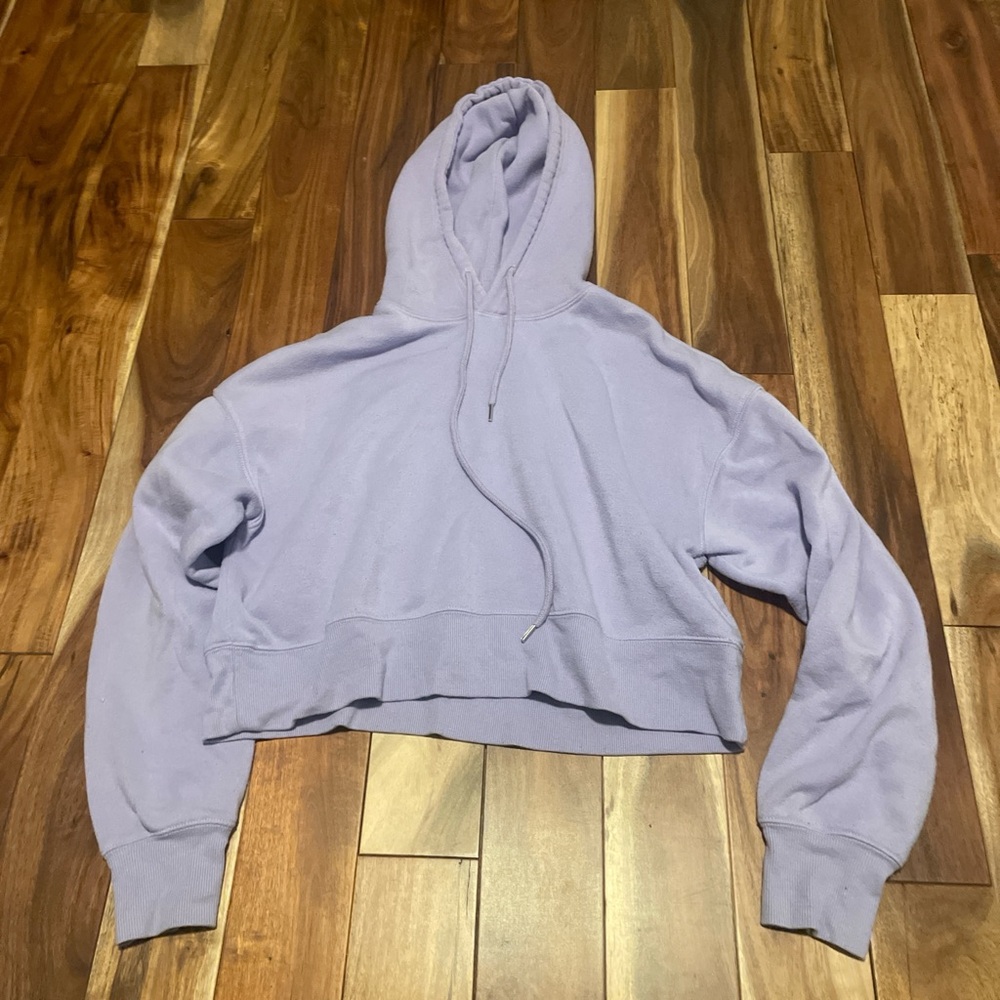 Forever 21 Gray Oversized Crop Sweatshirt